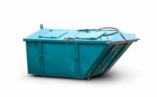 Company van collecting commercial waste outside a business premises